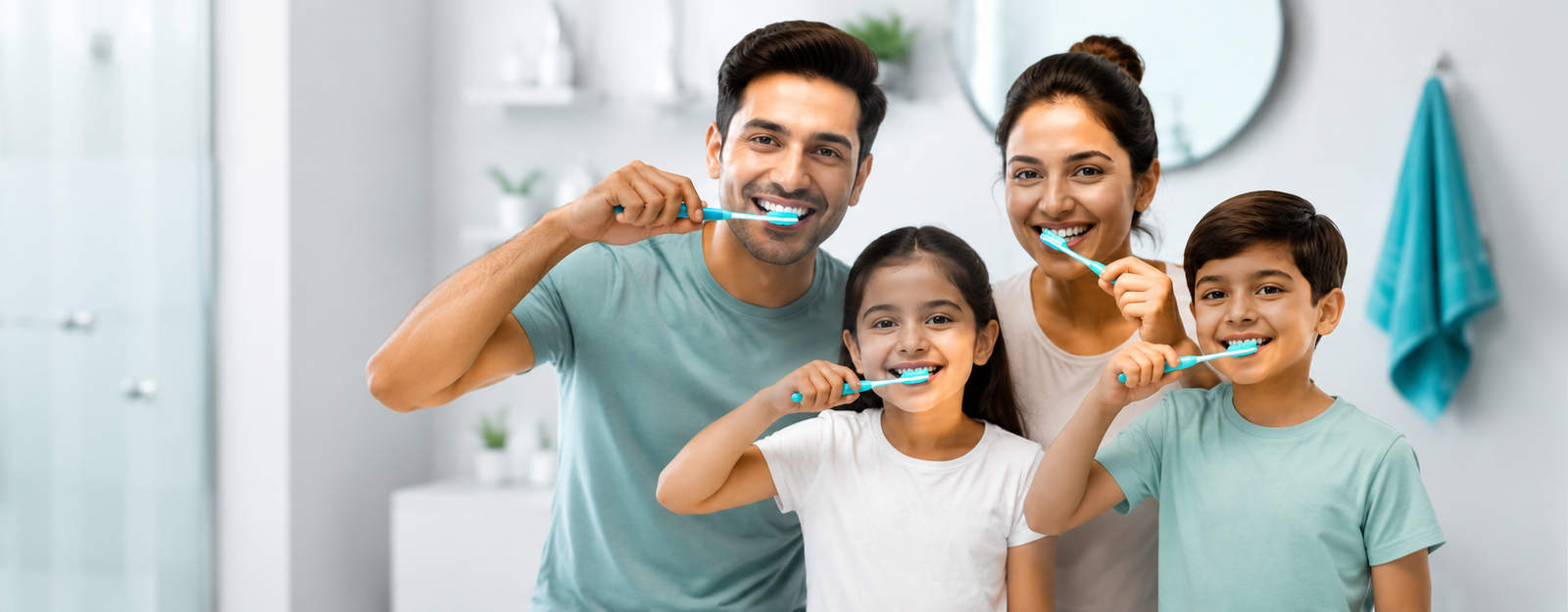 Child smiling confidently as part of a positive oral-care journey